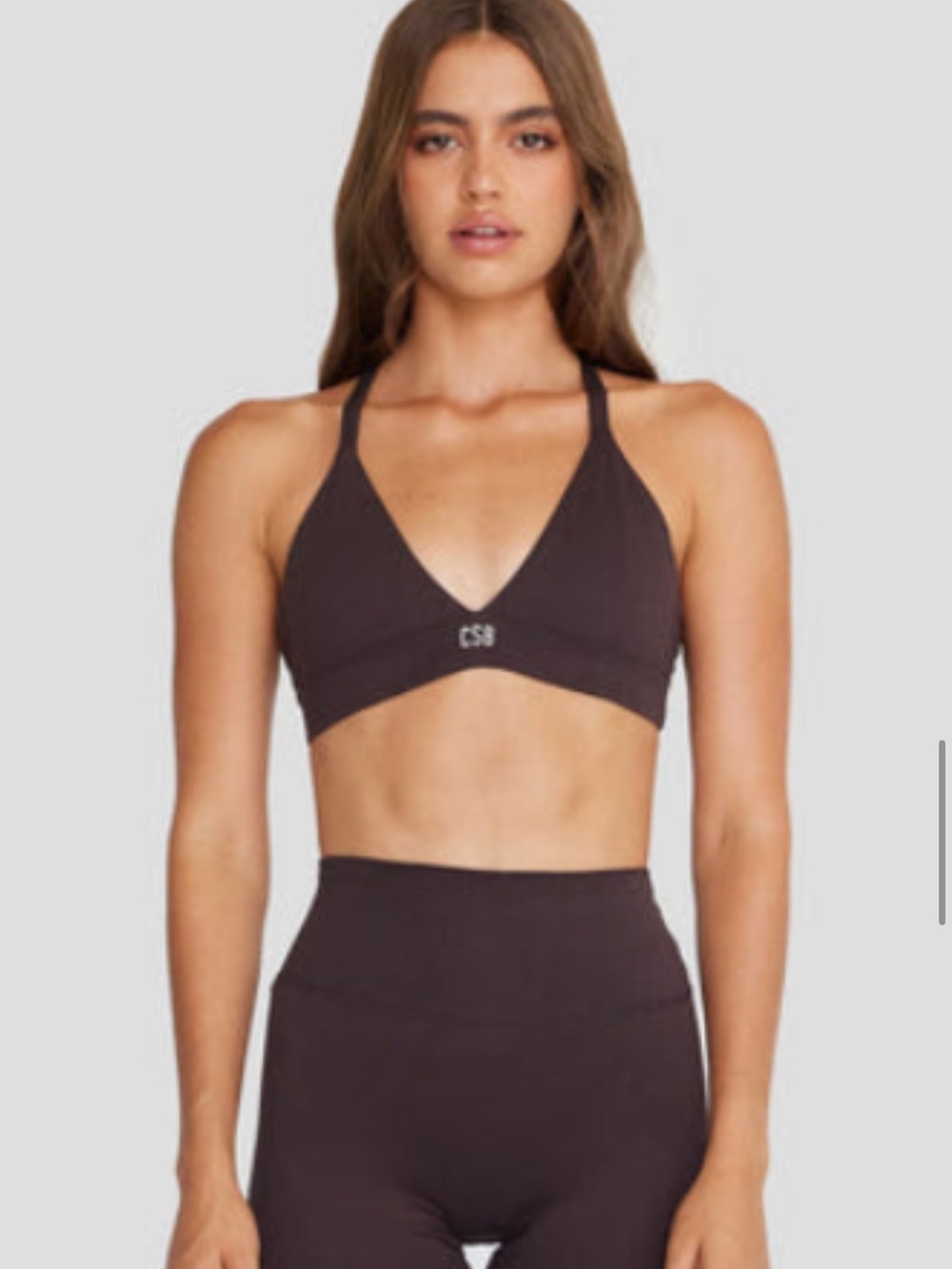 Crop Shop Boutique Stella Crop Bra - Espresso